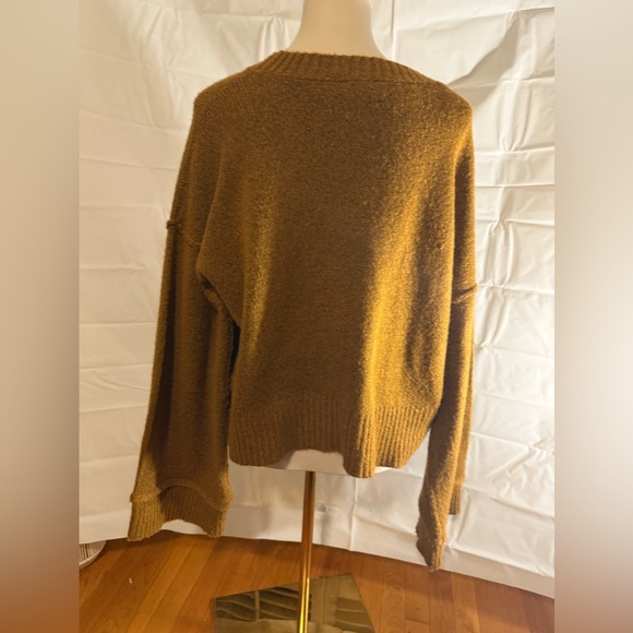 Double Zero Brown Crew Neck Sweater with Relaxed Fit - Picture 2 of 7